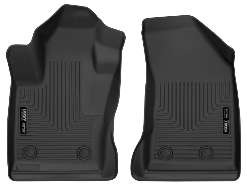 Revêtements de sol avant noirs Husky Liners 17-18 Jeep Compass X-Act Contour