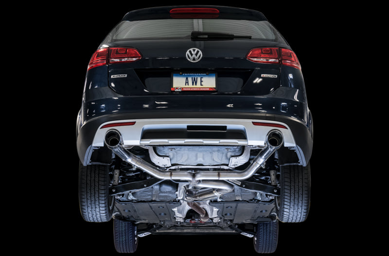 Échappement AWE Tuning VW MK7 Golf Alltrack/Sportwagen 4Motion Track Edition - Embouts en argent poli