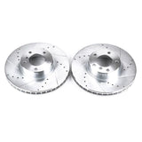 Disques de frein avant Power Stop 01-03 Evolution percés et fendus pour BMW 530i - Paire