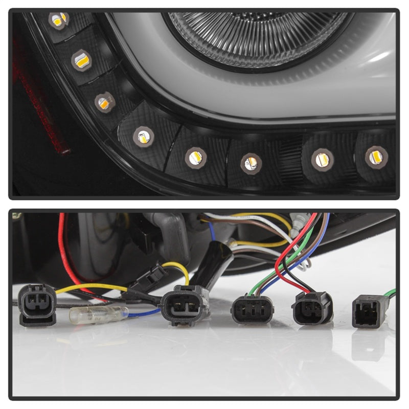 Feux arrière à LED Spyder 16-19 Honda Civic 4 portes - Noir - ALT-YD-HC164D-LB-BK