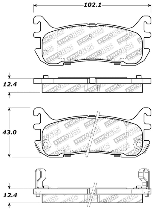 Plaquettes de frein arrière StopTech Performance 94-97/99-05 Miata avec suspension normale D636