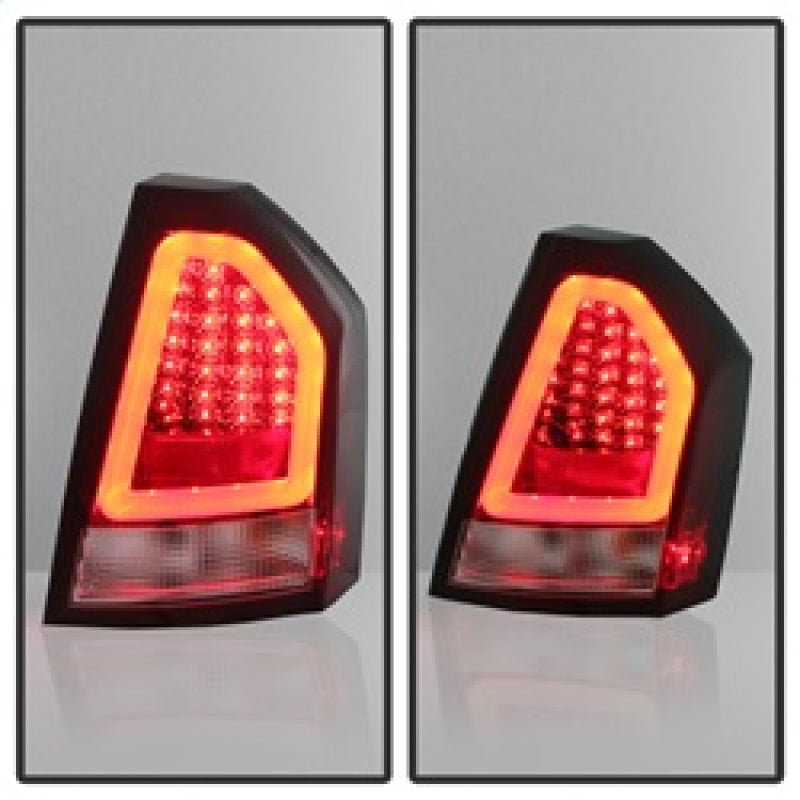 Feux arrière à LED Spyder Chrysler 300C 08-10 V2 - Rouge transparent ALT-YD-C308V2-LED-RC
