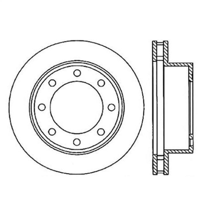 Disque de frein avant droit fendu CRYO StopTech Power Slot 00-05 Ford Excursion / 99-04 F250/F350