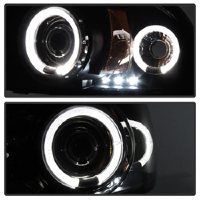 Phares de projecteur Spyder Dodge Dakota 97-04/Durango 98-03 1 pièce LED Halo LED Blk PRO-YD-DDAK97-BK