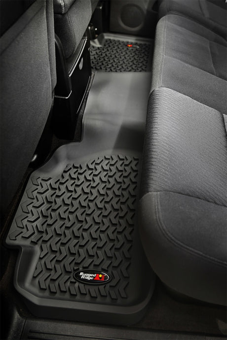 Revêtement de plancher arrière Rugged Ridge noir pour Chevrolet / GMC Silverado / Sierra 1500 à cabine allongée 2007-2013