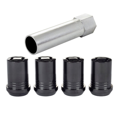 Jeu d'écrous de blocage de roue McGard - 4 pk. (Tuner / siège conique) M12X1,5 / 13/16 Hex / 1,24 po de longueur - Noir