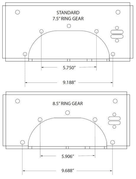 Système de suspension arrière à bras triangulaire boulonné avec différentiel de 8,5 pouces Ridetech 82-03 Chevy S10 S15 Sonoma