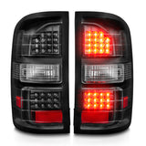 Feux arrière à LED ANZO 2014-2018 GMC Sierra Boîtier noir Lentille transparente