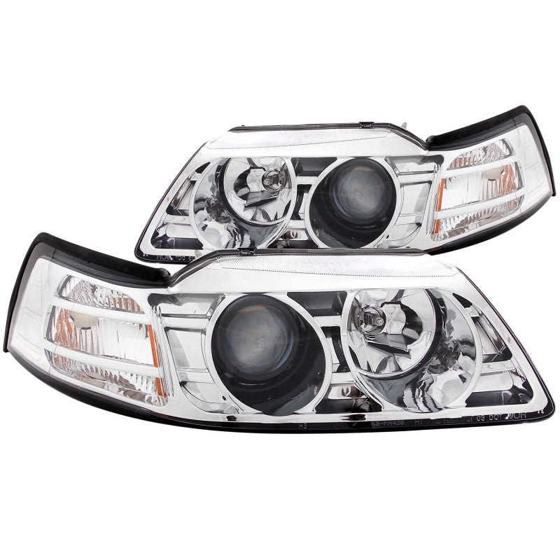 Phares de projecteur ANZO 1999-2004 Ford Mustang Chrome