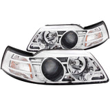 Phares de projecteur ANZO 1999-2004 Ford Mustang Chrome