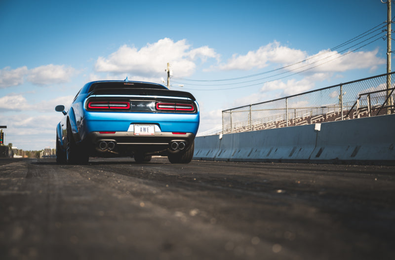 Échappement AWE Tuning 2015+ Dodge Challenger 6.4L/6.2L SC Track Edition - Embouts quadruples chromés argentés