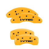 Couvre-étriers MGP 4 gravés avant et arrière I-Vtec finition jaune noir Char 2018 Honda Accord