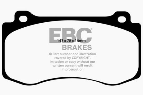 EBC 06-10 Jeep Grand Cherokee 6.1 SRT-8 Greenstuff Front Brake Pads