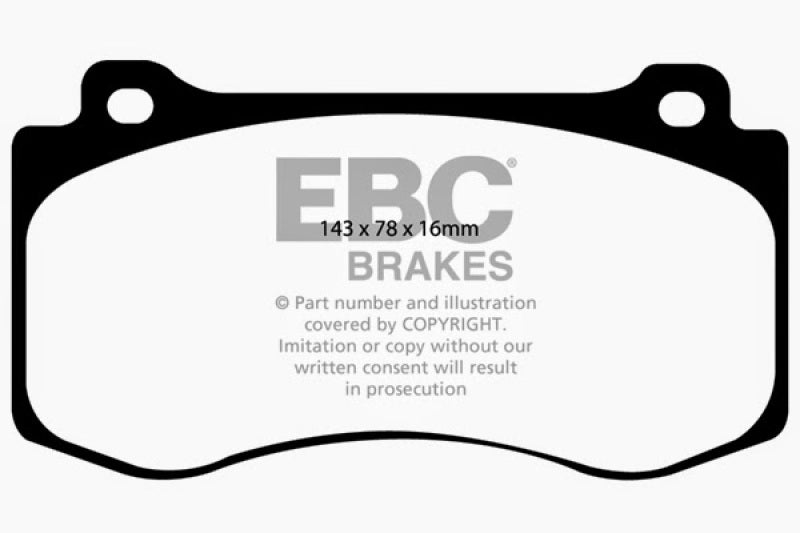 Plaquettes de frein avant extra-robustes EBC 06-10 Jeep Grand Cherokee SRT-8 6.1L