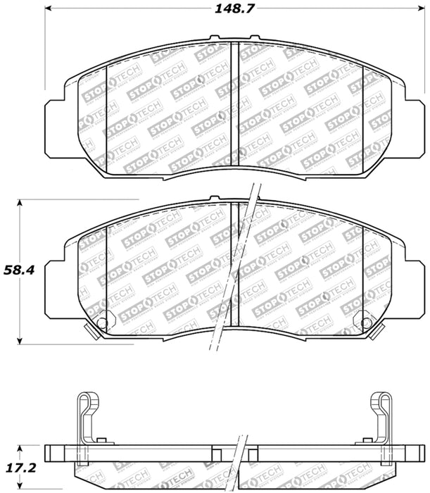 Plaquettes de frein avant StopTech Performance pour Honda Accord V6 A/T 03-07