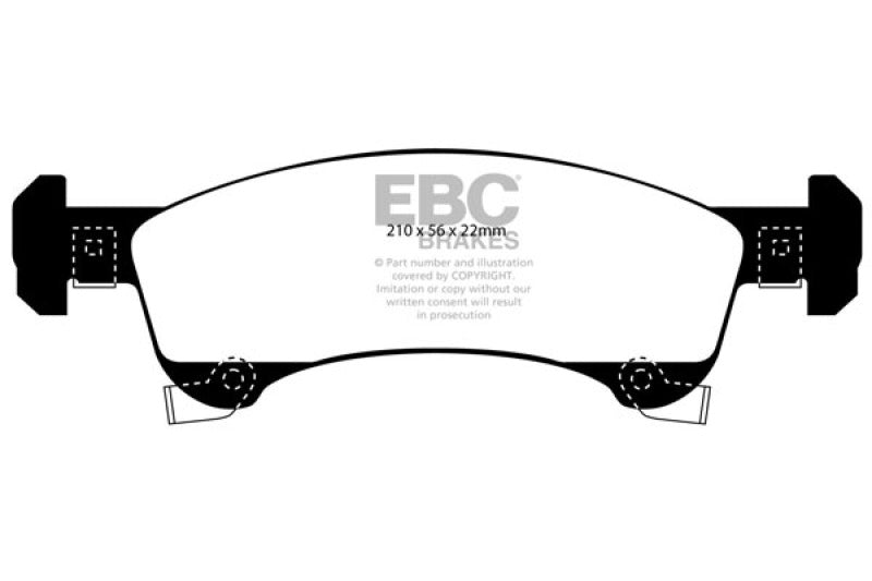 Plaquettes de frein avant EBC Ultimax2 pour Ford Expedition 4.6 2WD 02-06