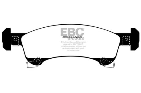 Plaquettes de frein avant EBC Greenstuff pour Ford Expedition 4.6 2WD 02-06