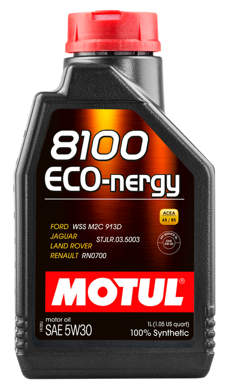 Huile moteur synthétique Motul 1L 8100 5W30 ECO-NERGY - Ford 913C