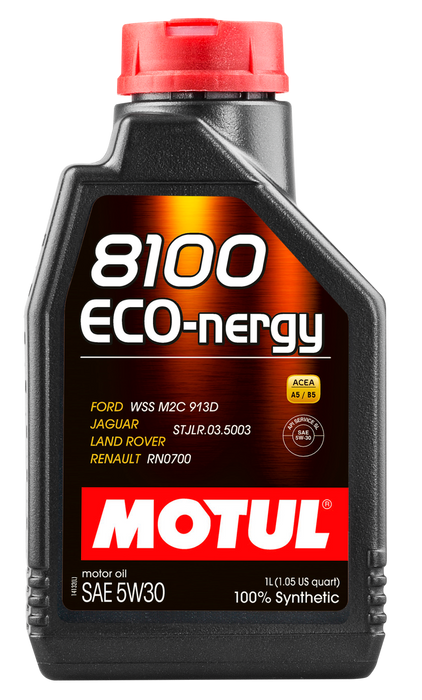 Huile moteur synthétique Motul 1L 8100 5W30 ECO-NERGY - Ford 913C