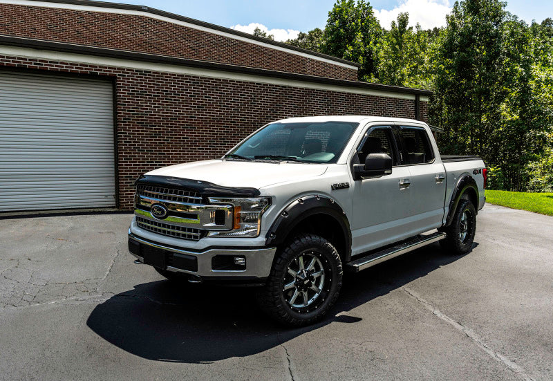 Protecteur de capot à profil bas texturé AVS 15-18 pour Ford F-150 Aeroskin II - Noir