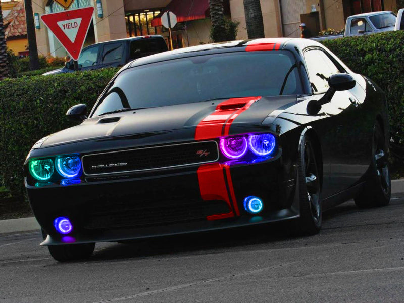 Kit de halo LED étanche Oracle Dodge Challenger 08-14 - ColorSHIFT avec contrôleur simple VOIR LA GARANTIE