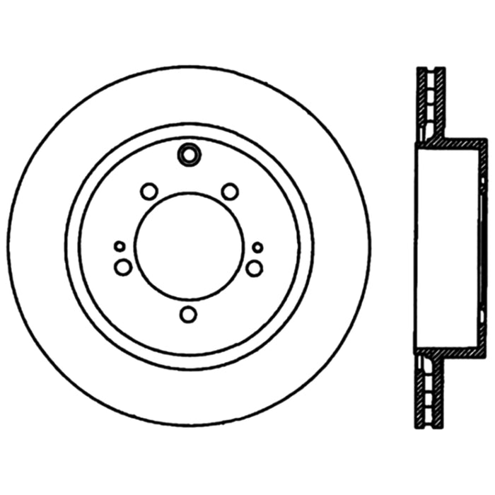 Rotor arrière CRYO-STOP Premium à haute teneur en carbone Stoptech 03-06 Evo 8 &amp; 9