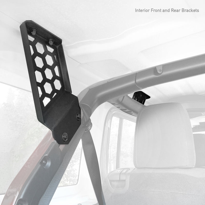 Kit de montage pour arceau de sécurité Go Rhino 19-22 Jeep Wrangler JLU SRM - Tex. Blk