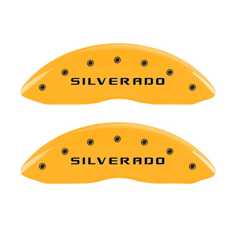 Couvre-étriers MGP 2 Eng Avant Silverado Finition Jaune Blk Char 05 Chevy Silverado 1500