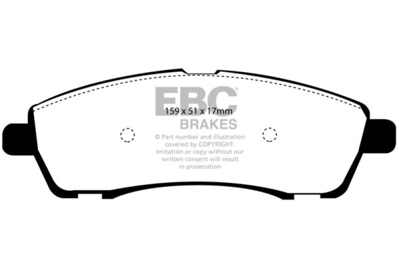 Plaquettes de frein arrière extra-robustes EBC 00-02 pour Ford Excursion 5.4 2WD