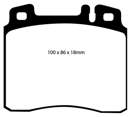Plaquettes de frein avant EBC 98-99 Mercedes-Benz CL500 5.0 Redstuff