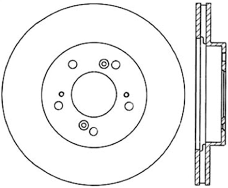 Disque de frein sport avant gauche fendu StopTech 97-01 Acura Integra Cryo