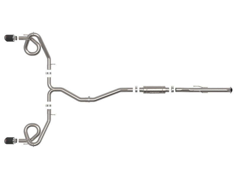 aFe 22-23 Honda Civic Si L4 1,5 L (t) Takeda 2,5 pouces à 3 pouces 304 SS Cat-Back avec embouts en fibre de carbone