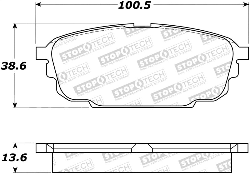 Plaquettes de frein arrière StopTech Performance pour Mazda Protege 2003