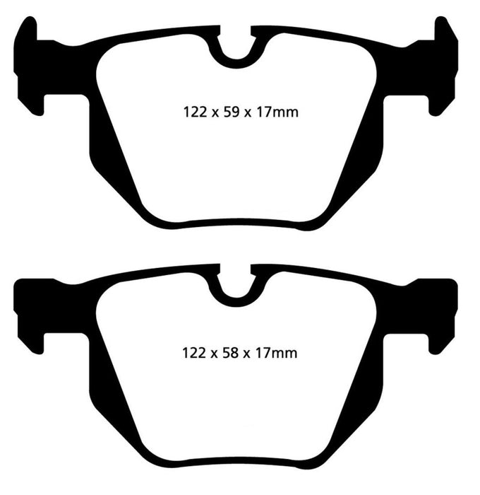 Plaquettes de frein arrière EBC 07-10 BMW X5 3.0 Ultimax2