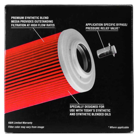 Filtre à huile K&amp;N Yamaha 3,969 po de diamètre extérieur x 1,531 po de hauteur