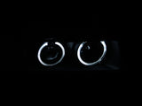 ANZO 1992-1998 BMW Série 3 E36 Phares de projecteur avec halo noir G2 1 pièce