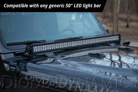 Kit de barre lumineuse LED pour capot Jeep JL Wrangler/Gladiator SS50 18-21 de Diode Dynamics - Combo blanc