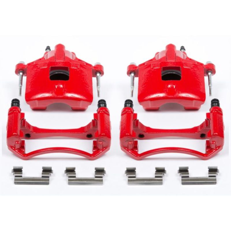Étriers avant rouges Power Stop 97-05 Buick Century avec supports - Paire