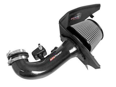 Système d'admission d'air froid en fibre de carbone aFe 19-21 pour camions GM 5,3 L/6,2 L Track Series avec filtres Pro Dry S
