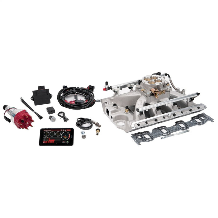 Système Edelbrock Pro Flo 4 EFI Seq Port BB Ford 390-428ci 625 CV max. 35 lb/h Finition satinée