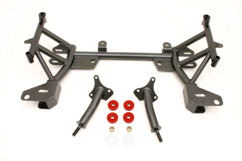 BMR 93-02 F-Body K-Member avec supports de moteur SBC/BBC et supports de rack STD. - Black Hammertone