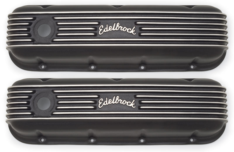 Cache-culbuteurs Edelbrock Classic Series Chevrolet 1965 et plus tard 396-502 V8 Noir