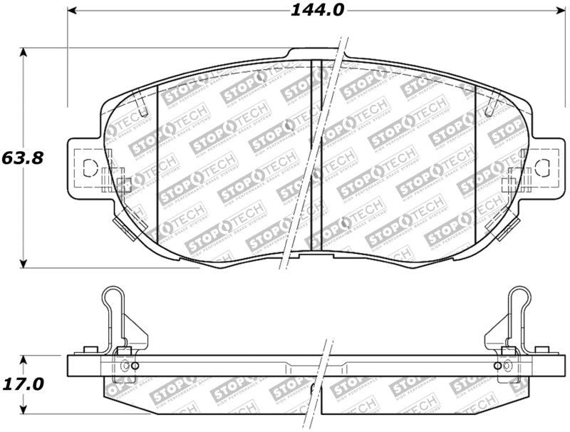 Plaquettes de frein avant StopTech Street Touring 00-05 Lexus IS 250/300/350