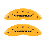 Couvre-étriers MGP 4 gravés avant et arrière finition jaune Magnum noir Char 2006 Dodge Charger