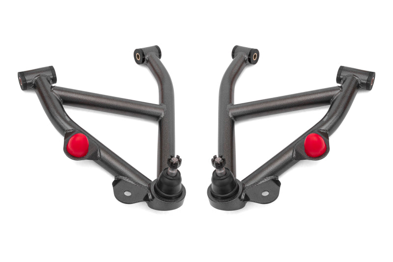Suspension à ressorts hélicoïdaux BMR 82-92 GM F-Body A-Bras inférieurs DOM Non-Adj Delrin Bushings - Black Hammertone