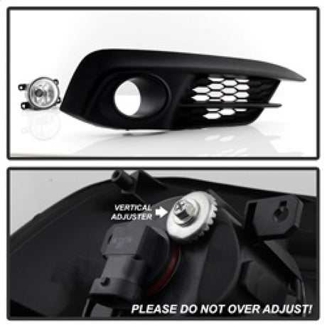 Feu antibrouillard OEM Spyder Honda Civic 2016-2017 2 portes/coupé avec interrupteur - Transparent FL-HC2016-2D-C