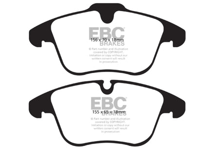 Plaquettes de frein avant EBC 13-15 Jaguar XF 2.0 Turbo Redstuff