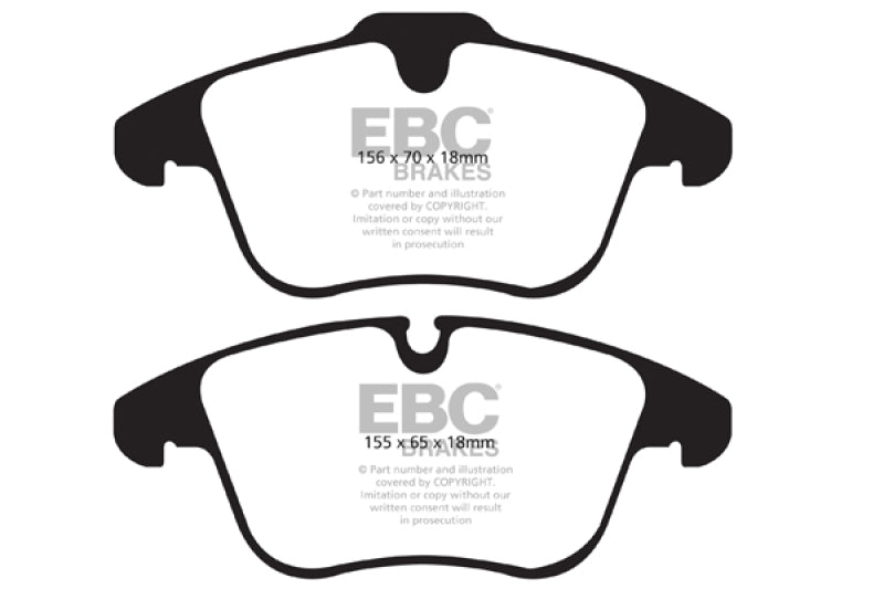 EBC 13-15 Jaguar XF 2.0 Turbo Yellowstuff Front Brake Pads