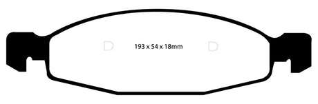 Plaquettes de frein avant EBC Yellowstuff pour Jeep Grand Cherokee 4.0 (ATE) 99-02