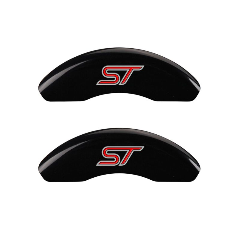 Couvre-étriers MGP 4 gravés à l'avant et à l'arrière sans boulons/ST finition noire argent ch